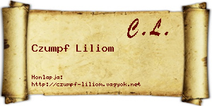 Czumpf Liliom névjegykártya